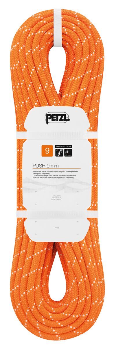 Petzl PUSH 9 mm ORANGE 70 m, félstatikus kötél (929Ft/m)