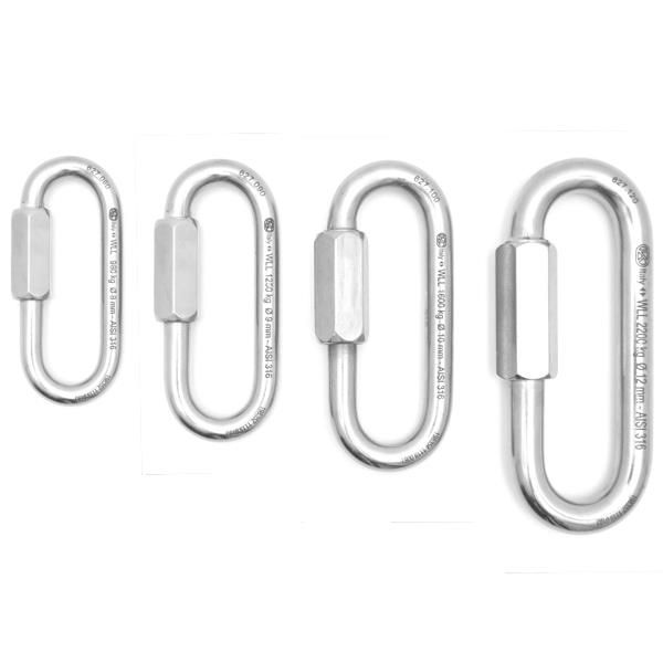 Kong Oval Quick Link Long, ovális maillon, gyorskapocs, Rozsdamentes