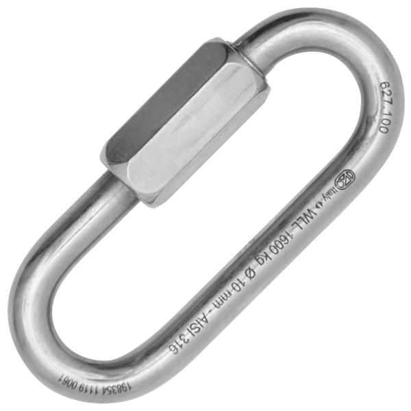 Kong Oval Quick Link Long, ovális maillon, gyorskapocs, Rozsdamentes