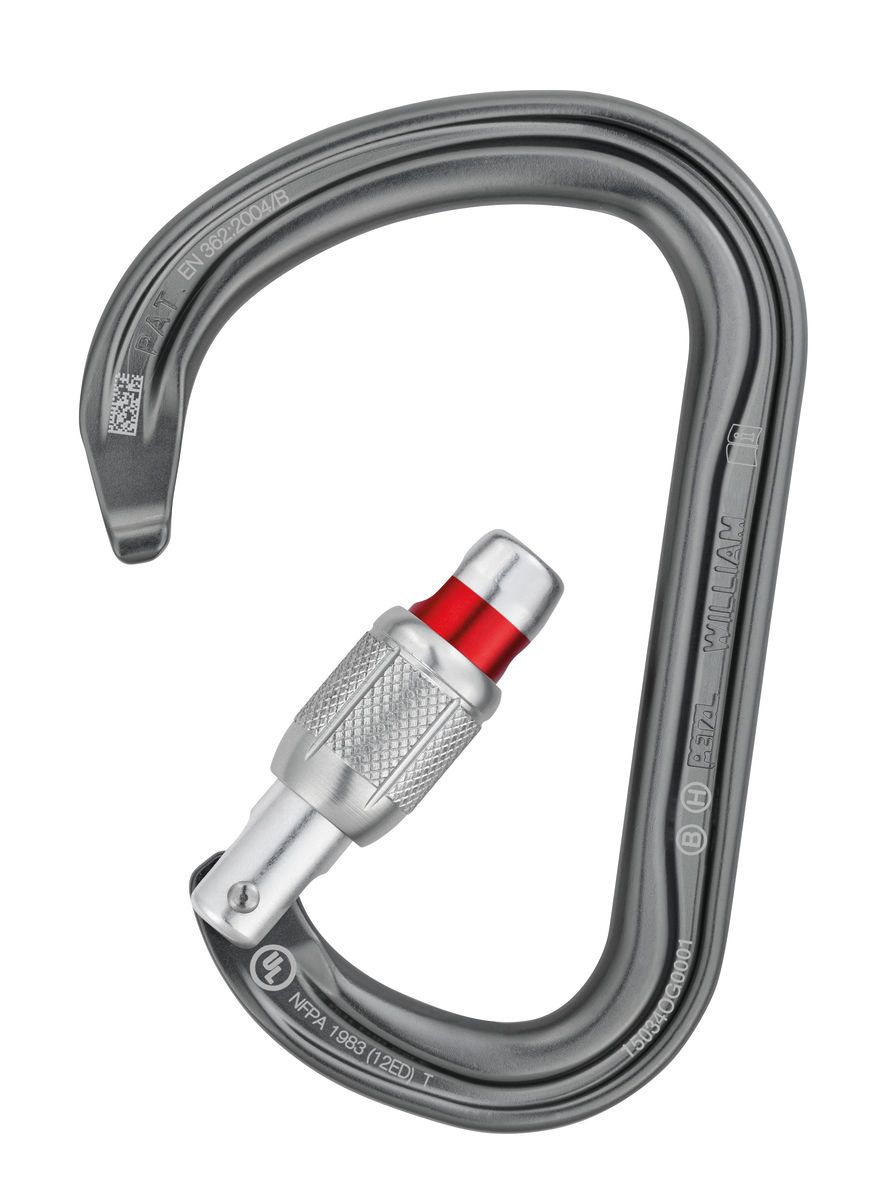 Petzl WILLIAM nagyméretű HMS karabiner (Szürke)