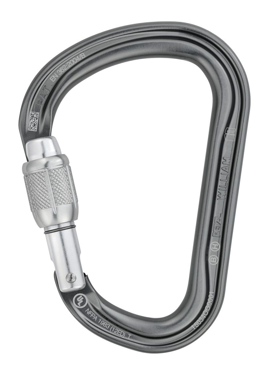Petzl WILLIAM nagyméretű HMS karabiner (Szürke)