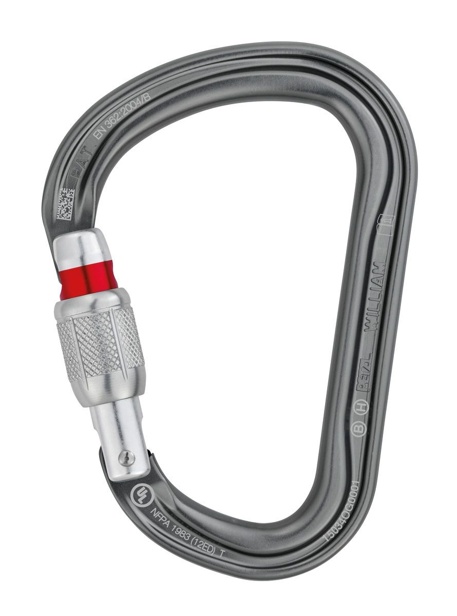 Petzl WILLIAM nagyméretű HMS karabiner (Szürke)