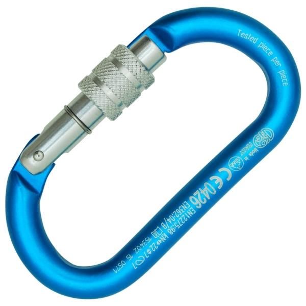Kong Oval Alu Classic Screw Sleeve - csavaros OK karabiner, cyan Kong Oval Alu Classic Screw Sleeve - csavaros OK karabiner, cyan