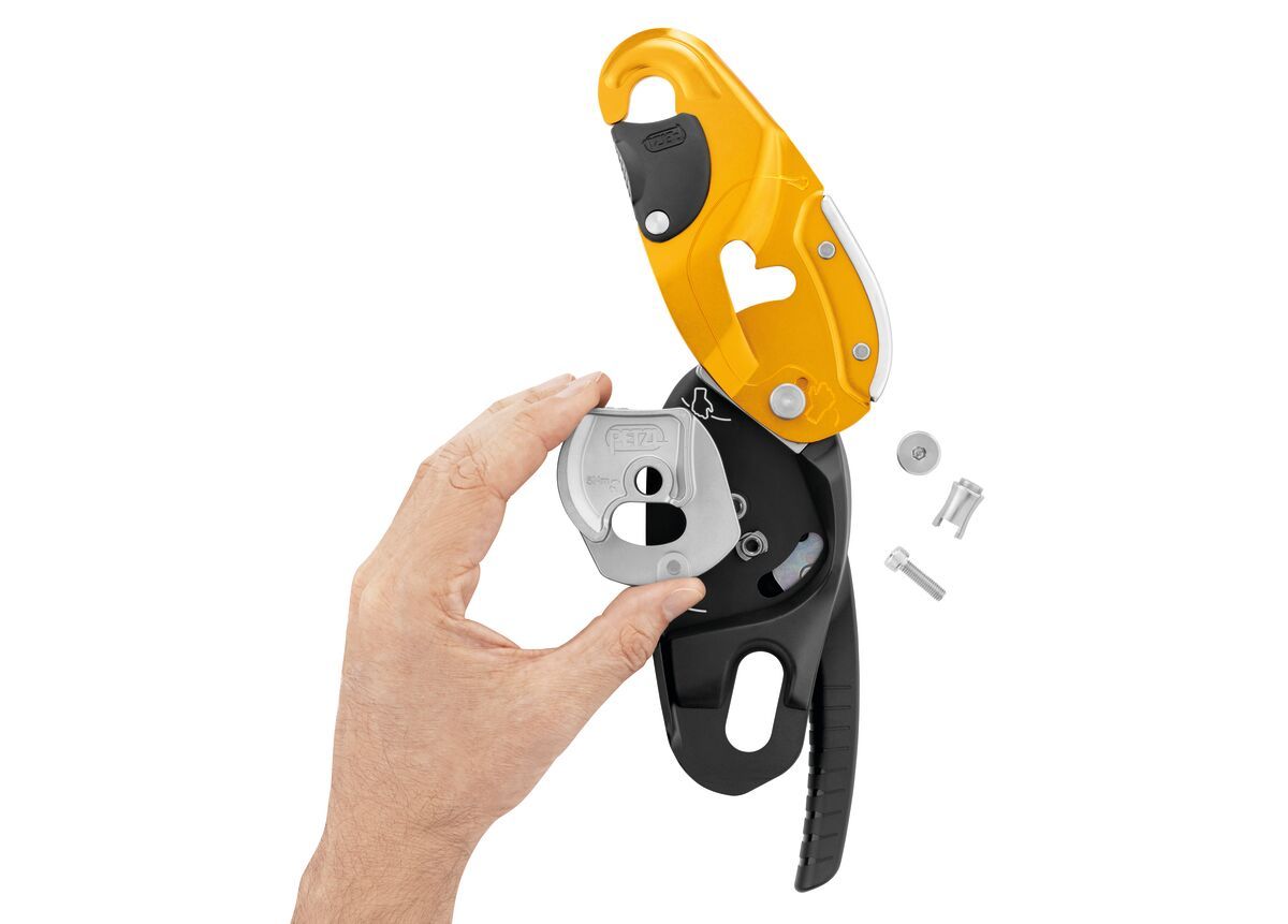 Petzl RIG® Repairable – Professzionális önfékező ereszkedő ipari alpintechnikához (yellow)